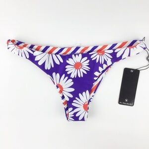 Wildfox Reversible Flower Blue Bikini Bottom | S